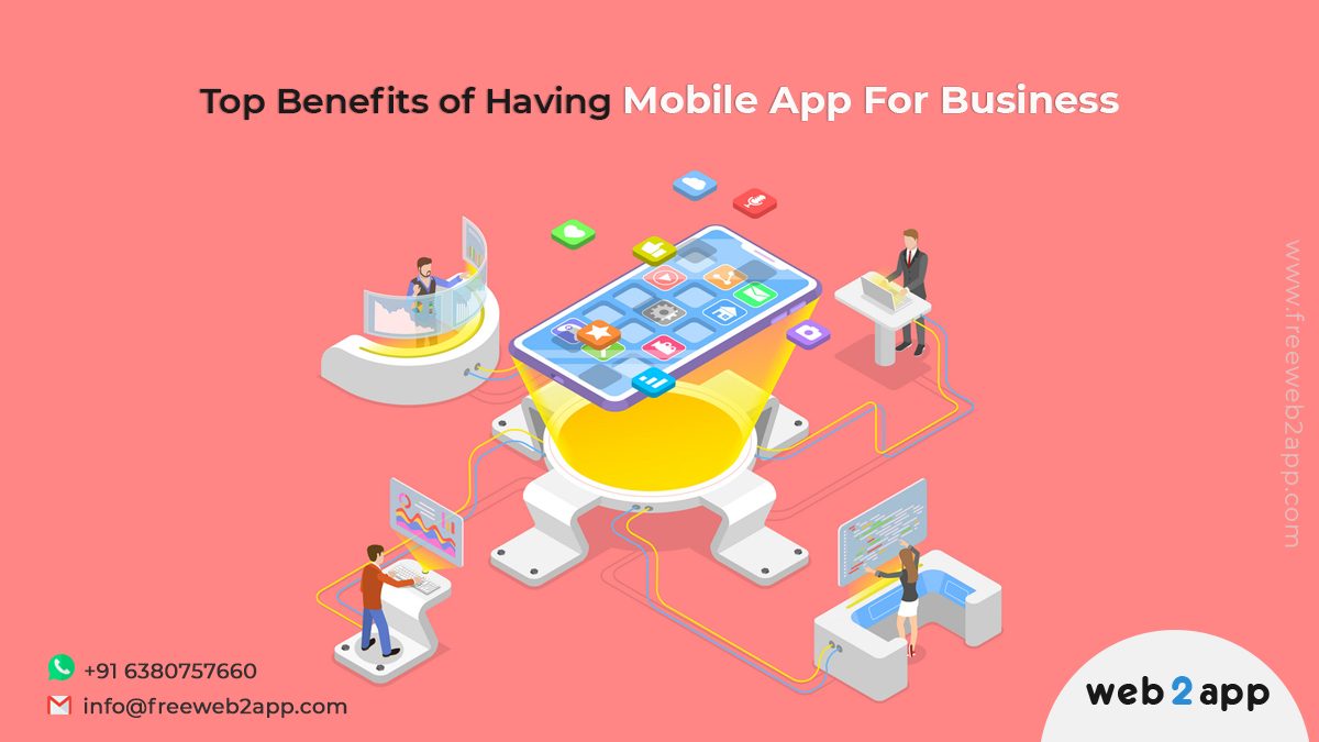 Top Benefits of Having Mobile App for Business-Freeweb2app