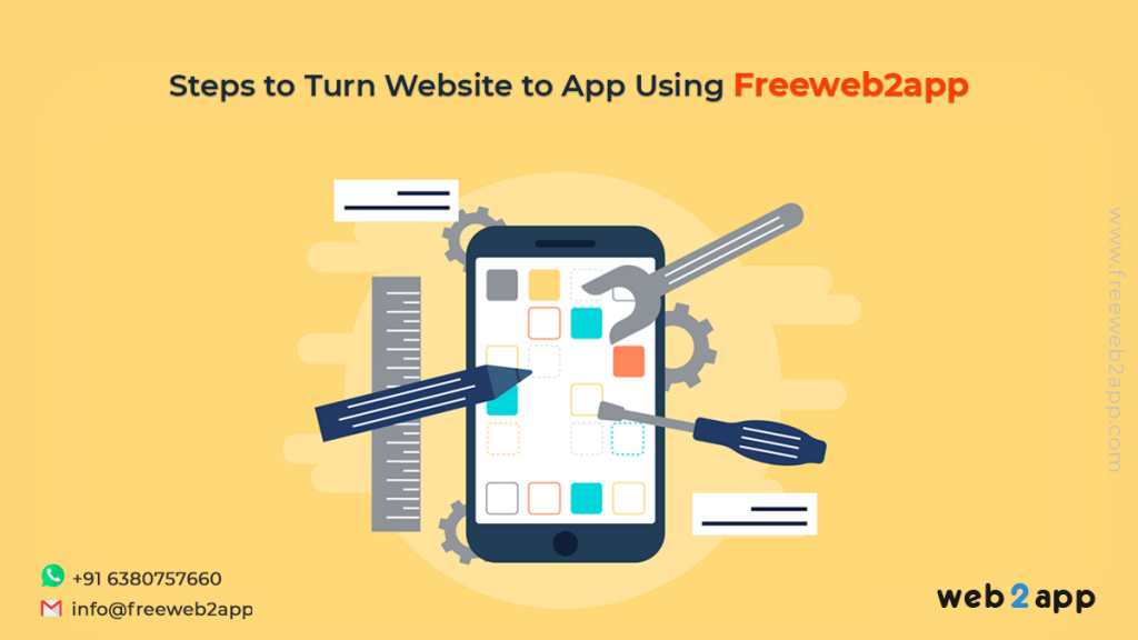 Steps to Turn Website to App Using Freeweb2app