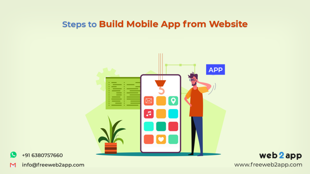 Steps to Build Mobile App From Website - Freeweb2app