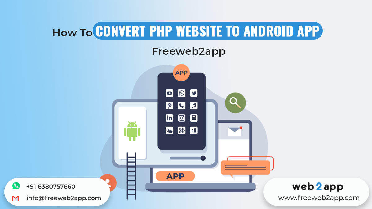 How To Convert PHP Website To Android App Freeweb2app