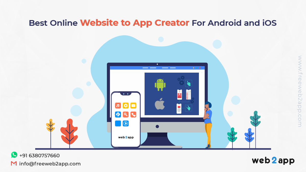 no coding app builder for web android and ios